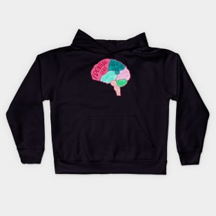 Anatomical brain - human brain Kids Hoodie